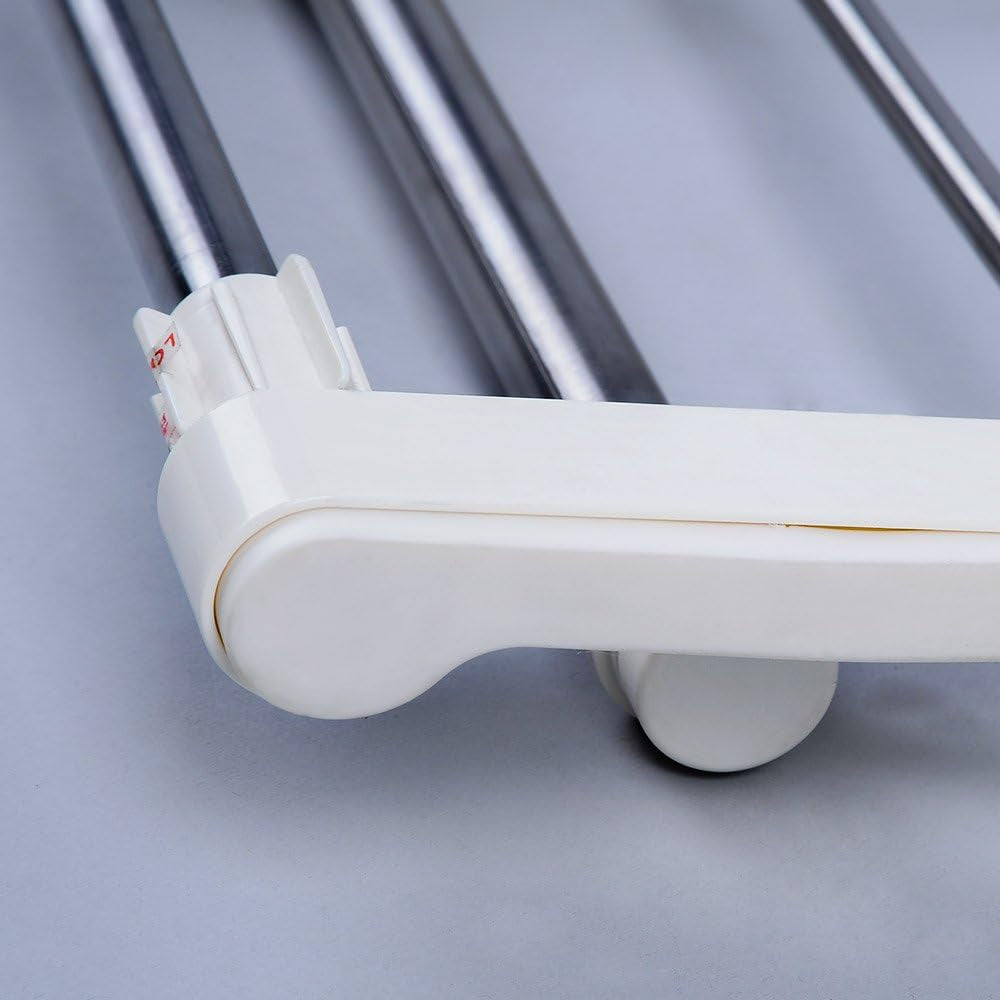 Scaffale Telescopico per Armadio in Metallo Mensole Estensibile Non Richiede Forature Divisori per Scaffali Separatore Organizzare Ripiano per Camera Da Letto Bagno Cucina Regolabile