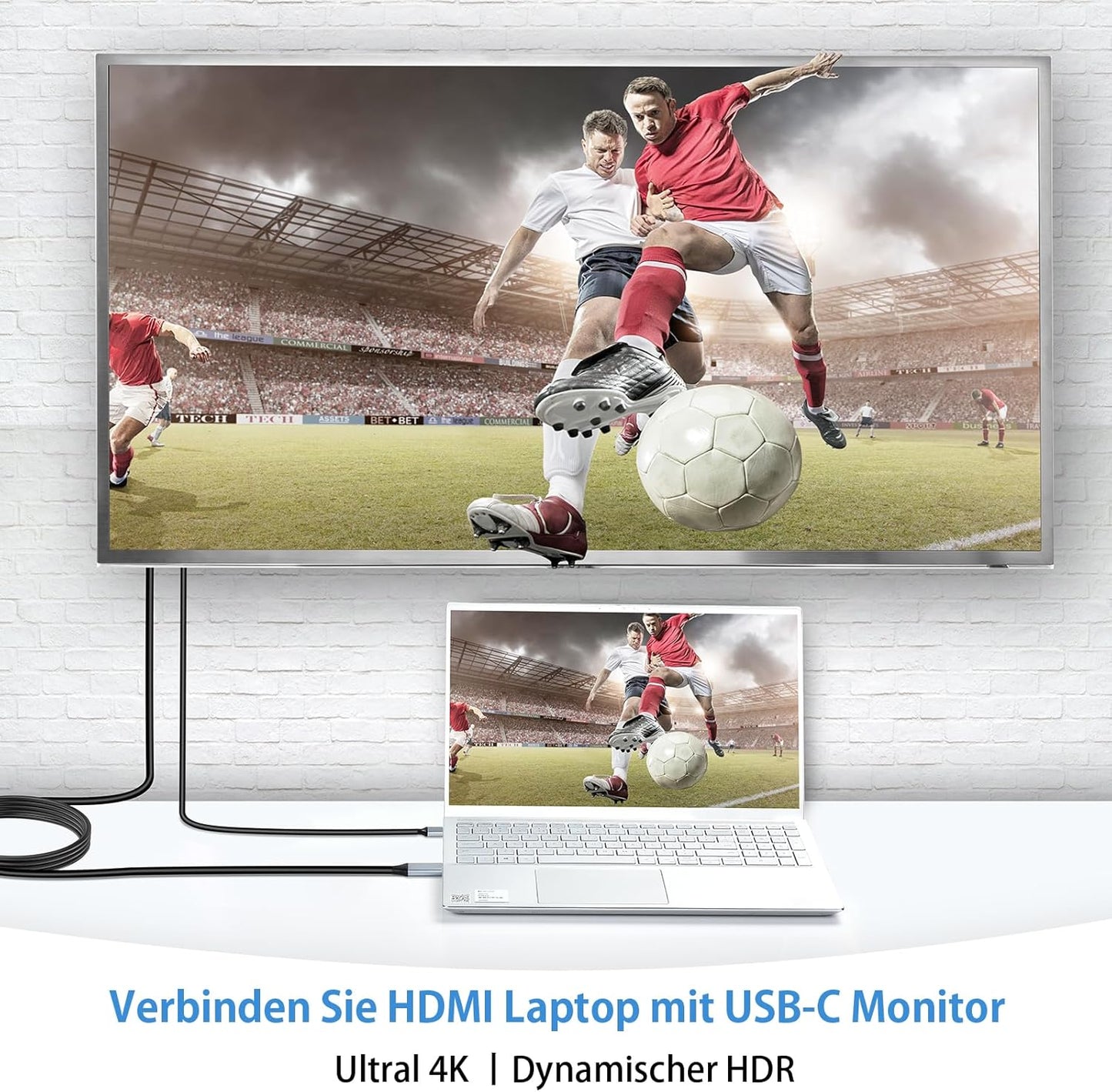 HDMI a USB C 2M, Cavo 4K@60Hz Cavo Convertitore Maschio a Maschio Di Tipo C Compatibile Con Xreal Air, Nreal Air, PS5, Monitor Portatile(Supporta Solo HDMI a USB C)
