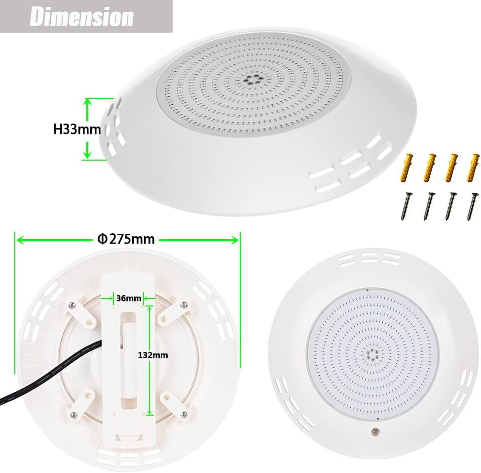 Luce Piscina LED Riempito Di Resina,35W Faretti Ultrapiatta Para Piscina RGB Sincronizzato Con Telecomando,140°Angolo Del Fascio,Ip68 Impermeabile,12V AC(2 Lampada)