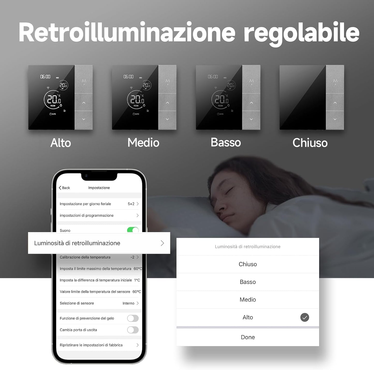Tuya Termostato Wifi per Riscaldamento Elettrico,Termostati Intelligenti Programmabili Digital Del Pannello Di Tocco Grande Schermo per Riscaldamento Pavimento Compatibile Con Alexa 16A TGP508