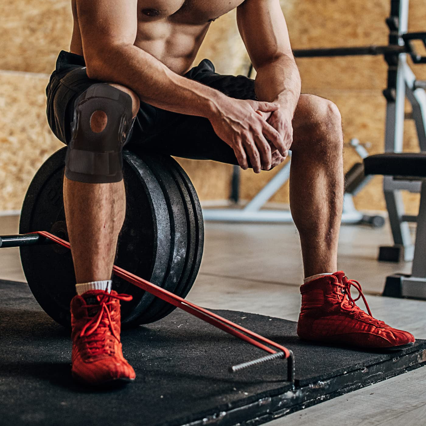 Hanging - Supporto per Ginocchio, Stabilizzatore Laterale per Supporto Del Ginocchio, Alleviamento ACL, MCL, Lacerazione Della Piastra Semi-Lunare, Artrite, Supporto per La Pressione