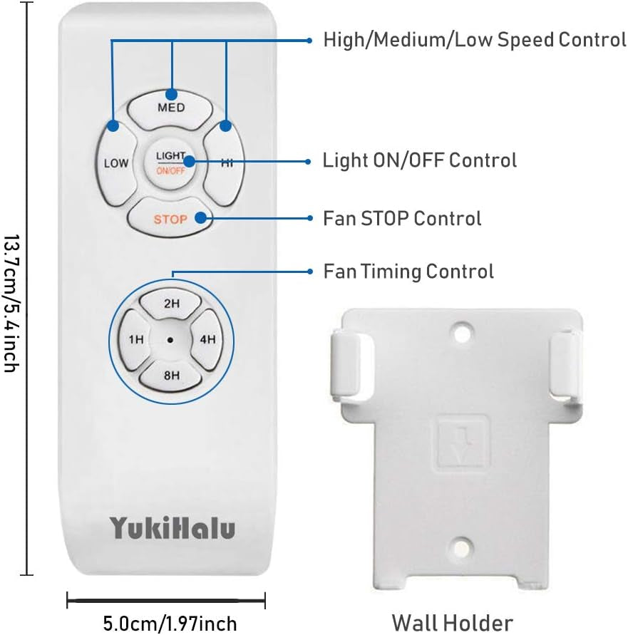 - Kit Di Telecomando Universale per Ventilatore Da Soffitto, Super Piccole Dimensioni, Con 3 Impostazioni Di Velocità E Controllo Della Luce, Telecomando Wireless Con Opzione Silenziatore
