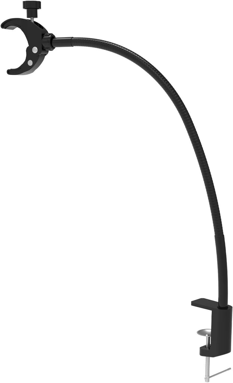 Supporto per Asciugacapelli a Mani Libere, in Acciaio Inox, Supporto Regolabile per Asciugacapelli, per Toelettatura Di Cani E Animali Domestici, Da Tavolo (Nero)