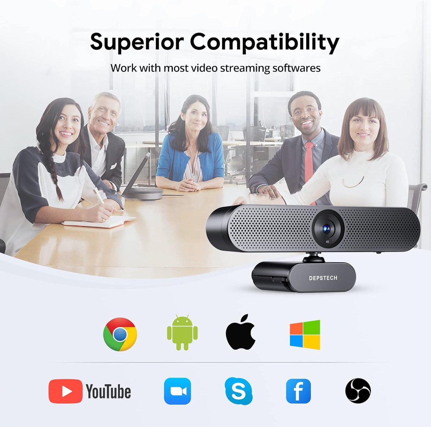 DW50 Pro Webcam 4K Con Microfono per PC