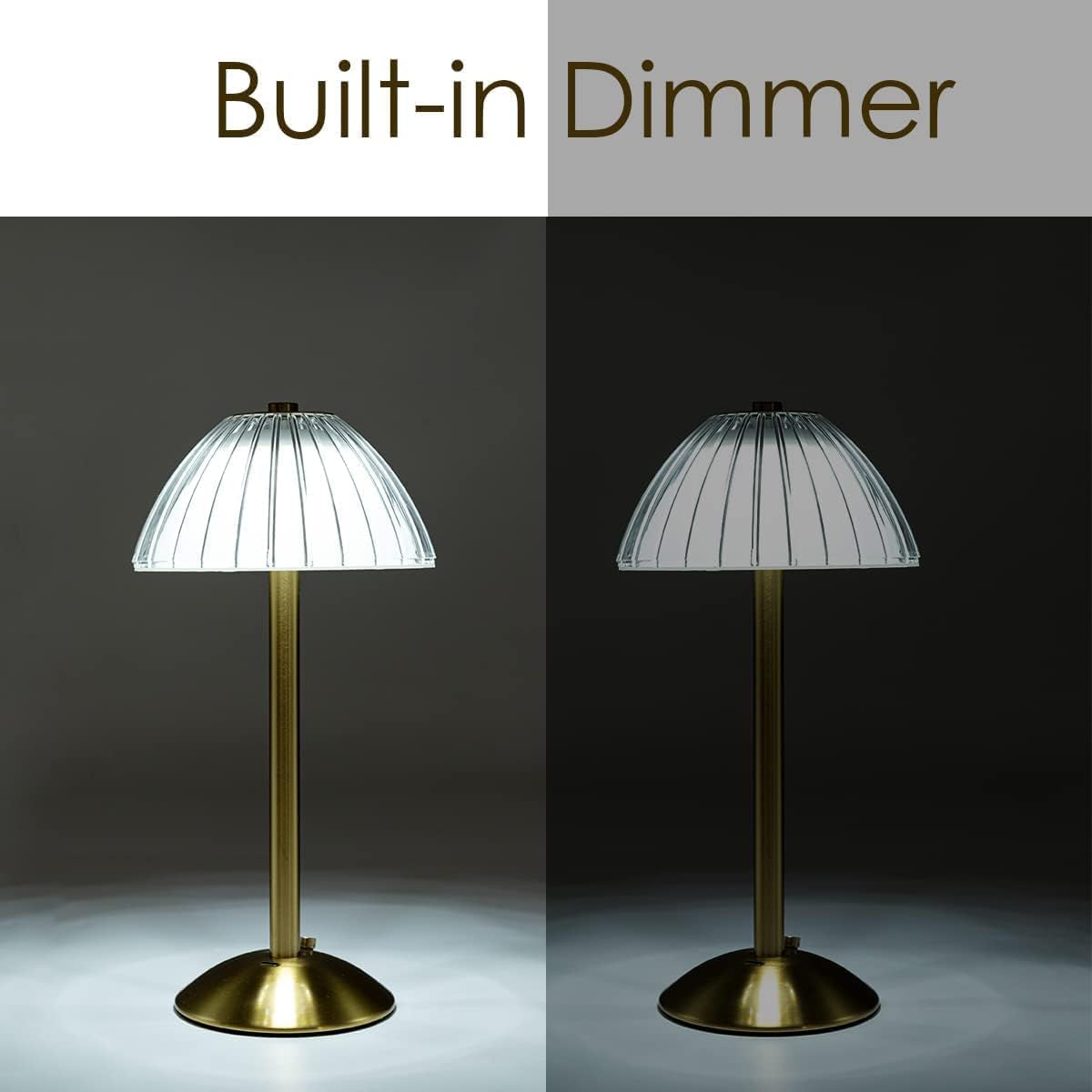Lampada Da Tavolo Senza Fili, Con Batteria, LED Dimmerabile. Lampada Da Tavolo per Soggiorno, Camera Da Letto, 3 Colori