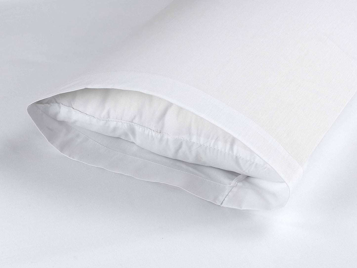 Hostelería – Set Di 3 Pezzi Copripiumino Bianco Hotel, Lenzuolo Con Angoli, Federa per Cuscino, 50% Cotone E 50% Poliestere, Letto 180 X 190/200 Cm