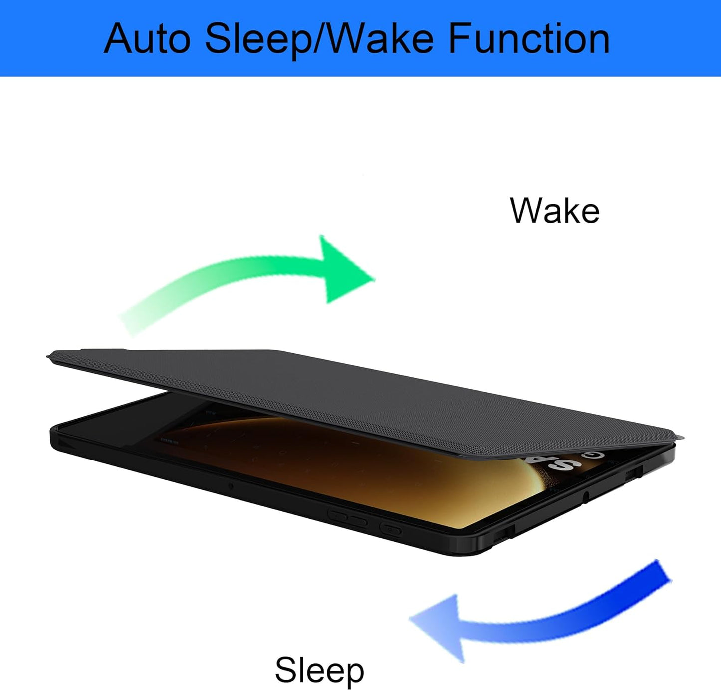 Custodia per Galaxy Tab S9 FE+/S9+/S10+ 12,4 Pollici Con Tastiera QWERTZ – Tastiera Rimovibile Con Touchpad & 7 Illuminazione Colorata – Custodia Tastiera per Samsung Galaxy Tab S10+ Plus/S9 FE
