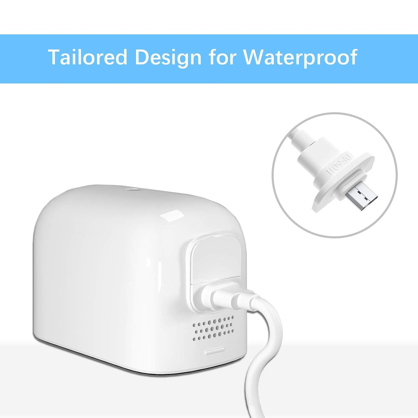 Eufy 2C/2C Pro - Cavo Di Ricarica per Fotocamera Eufy 2C/2C Pro Quick Charge 3.0 Con Cavo Da 9 M, Resistente Alle Intemperie, 2 Pezzi, Colore: Bianco