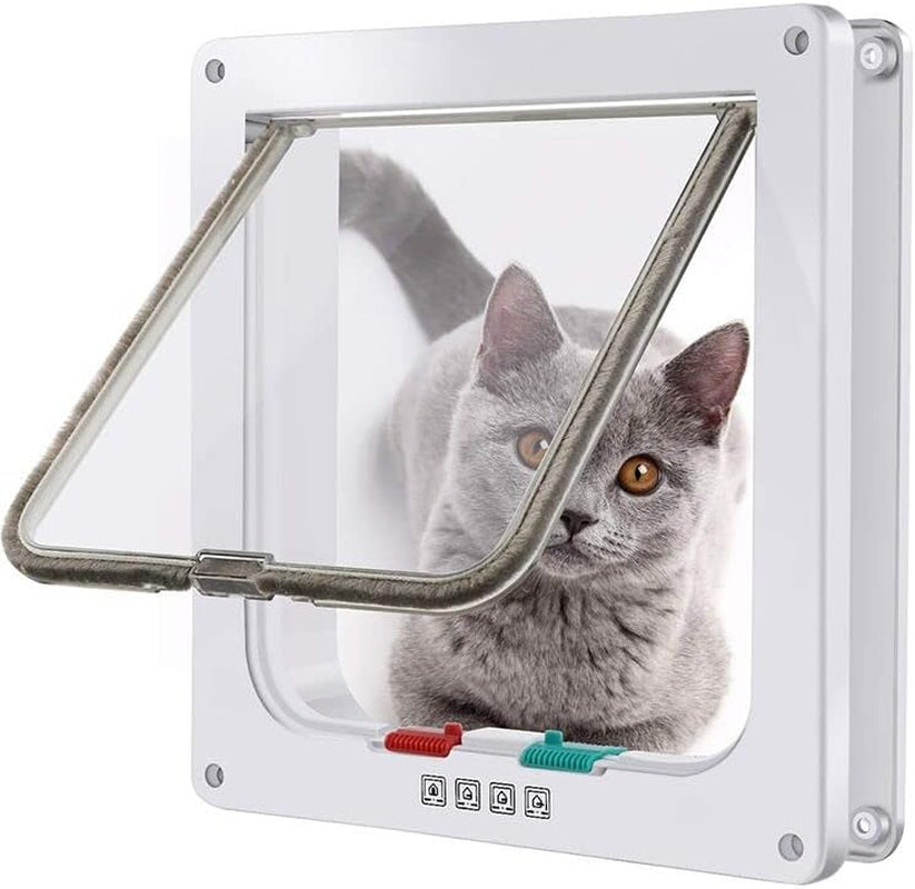 Gatto Con Chiusura a 4 Vie, Porta per Animali Domestici, Gatto/Cane Con Tunnel