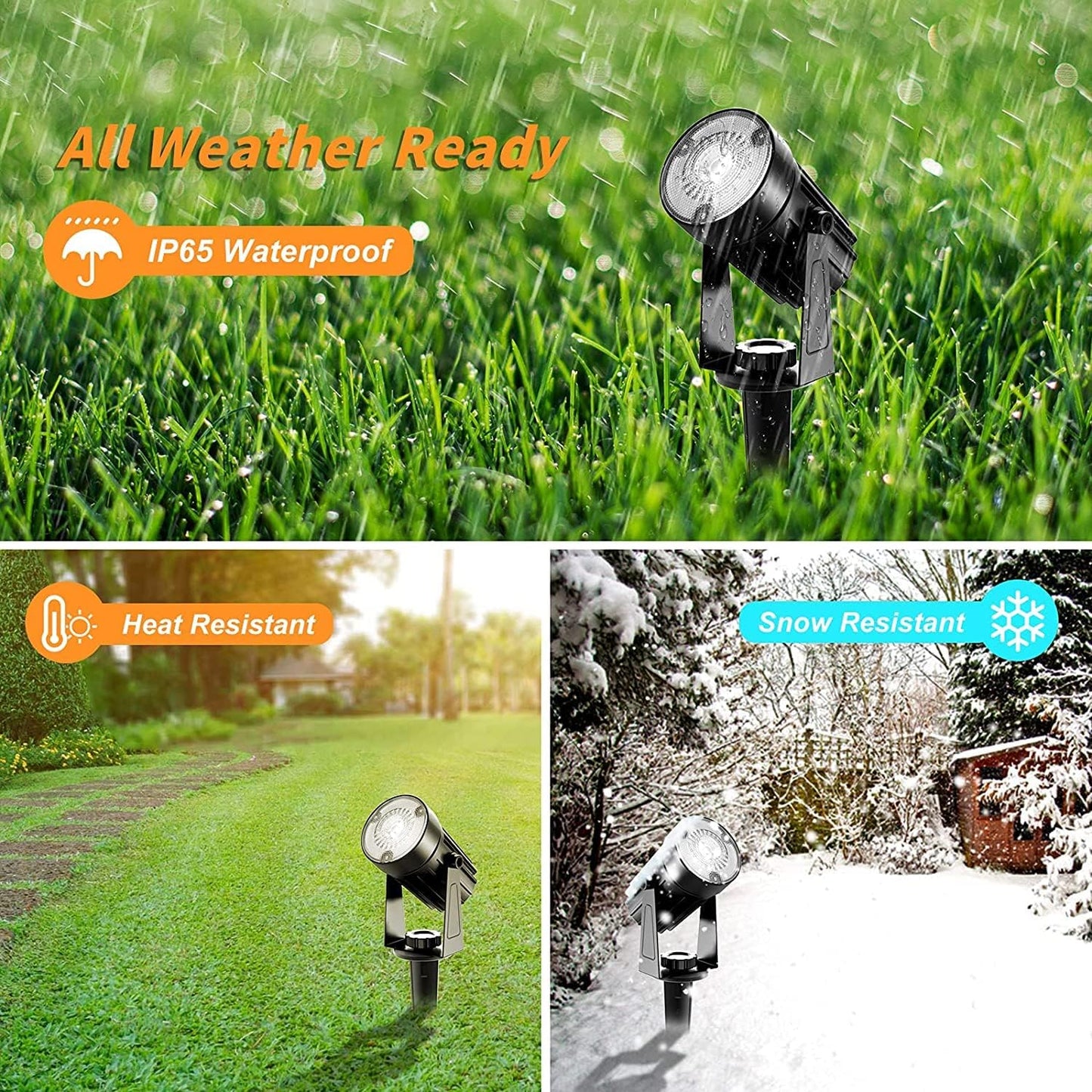 Faretti Solari Da Giardino RGB, Lampada Solare Giardino Colorate IP65 Impermeabili ON/OFF Automatici RGB per Giardino Alberi Cespugli Vialetto Confezione Da 4