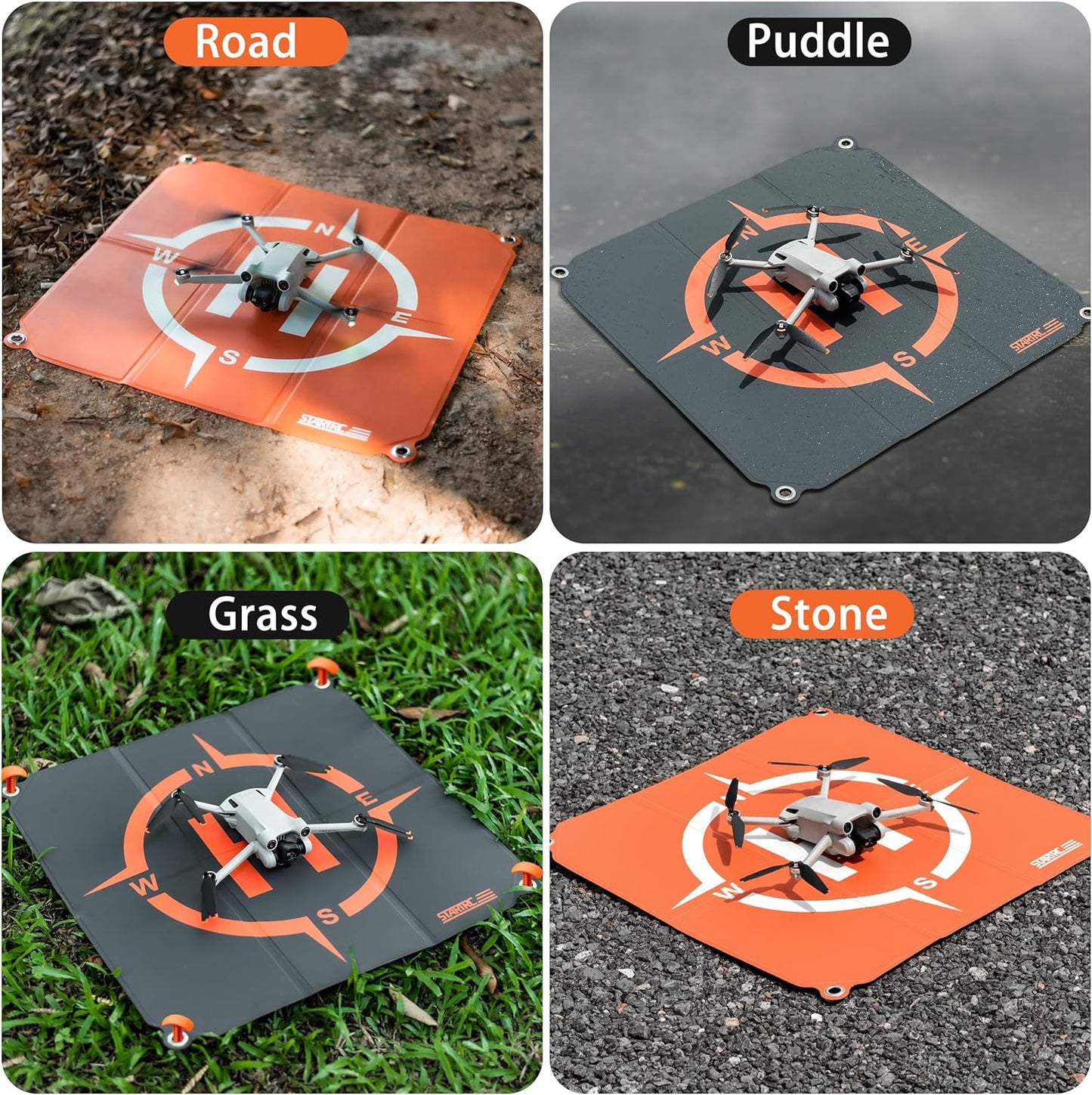 Drone Landing Pad,50Cm(19”) Portatile Universale Pieghevole Veloce Helipad Tappeto Di Atterraggio per DJI Air 2S / Mavic Mini 2 / Mavic Air 2 / Mavic 2 /FIMI X8SE /DJI FPV Drone