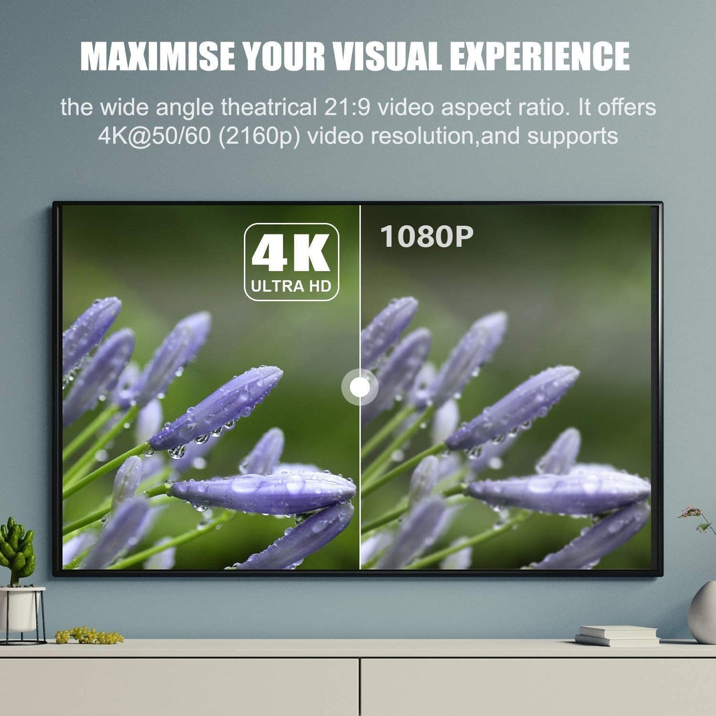 Cavo HDMI 5Metres, 4K 5M High Speed HDMI 2.0 Cavo 4K @ 60Hz 18Gbps Compatibile Con HD 1080P, HDR, High Speed with Ethernet, ARC, PS3/PS4, Xbox One/360, HDTV E Monitor