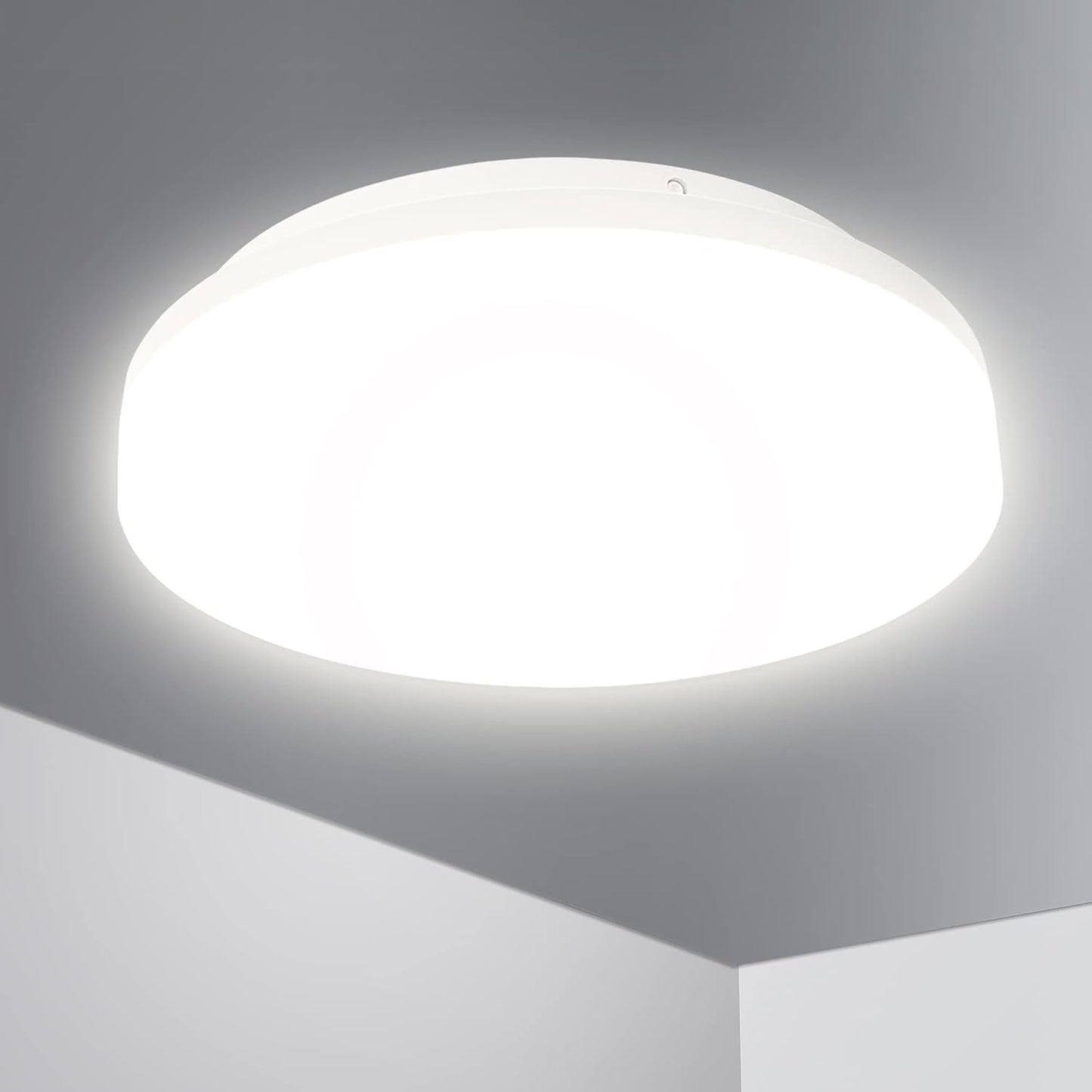 Plafoniera LED 24W Rotondo 2200Lm Ø280Mm Sostituisce Circa 120W Lampada Da Soffitto IP44 | 3000K Bianco Caldo