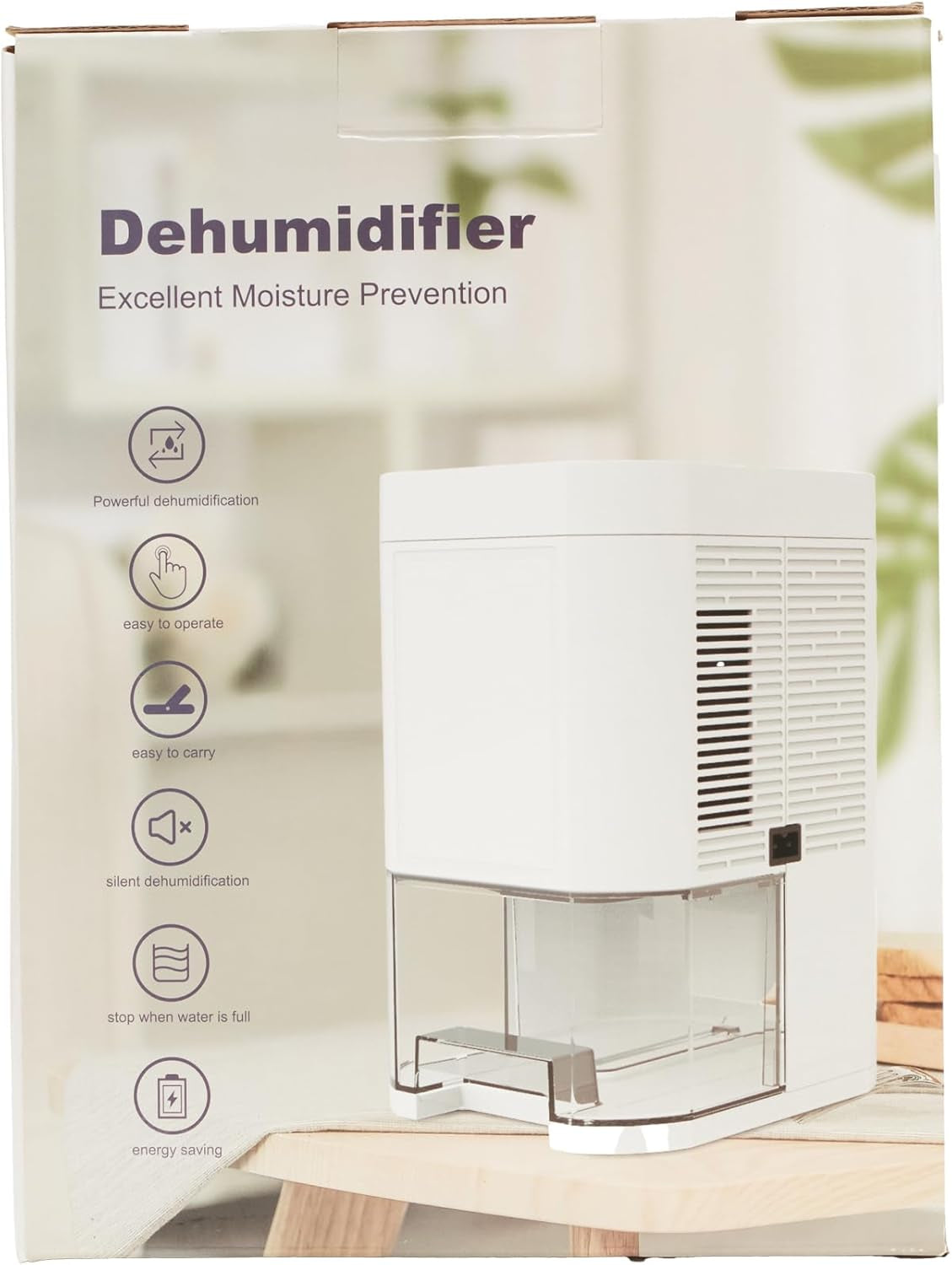 Deumidificatore Elettrico, 1200 Ml, Deumidificatore per Casa, Piccolo Deumidificatore, Sbrinamento Automatico per Cantina, Bagno, 7 Colori, Con Timer, Contro L'Umidità, Modalità Notte