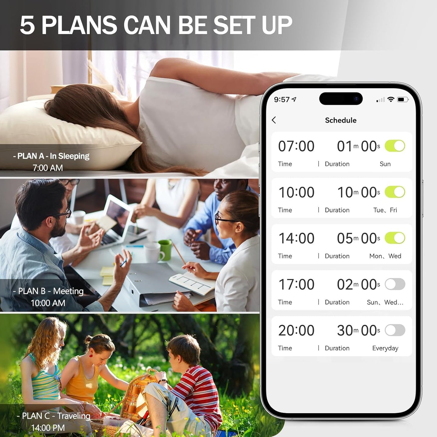 Irrigatore Giardino Timer Bluetooth, Temporizzatore per Irrigazione Wireless Con Controllo APP Programmatore Modalità Intelligente Con Ritardo Della Pioggia Flessibile per Orto Prato Piscina