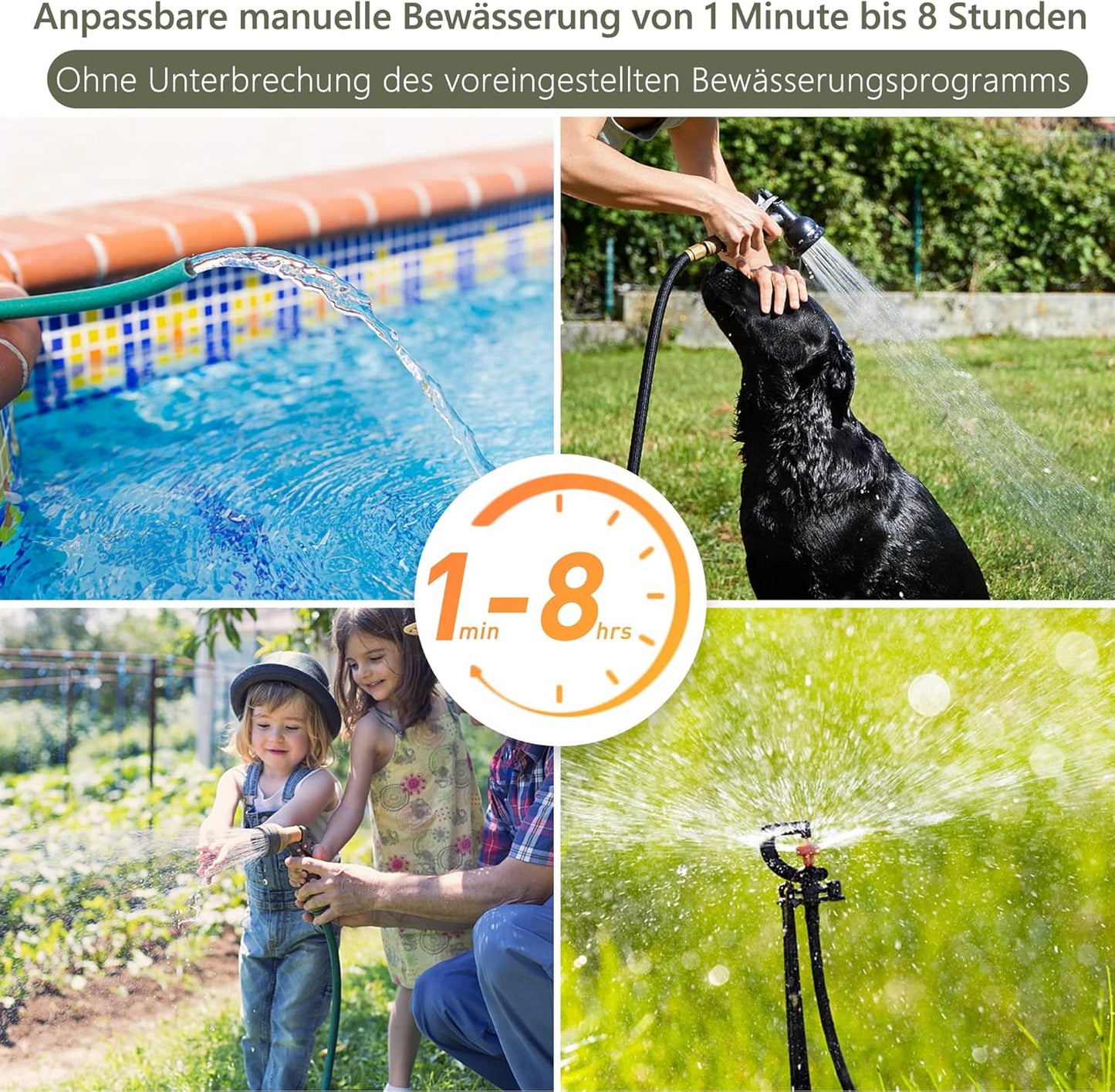 Timer Irrigazione, Centralina Irrigazione per Irrigazione Automatica Con Programmi Settimanali E Giornalieri, Ritardo Della Pioggia E Irrigazione Manuale per Prati E Giardini