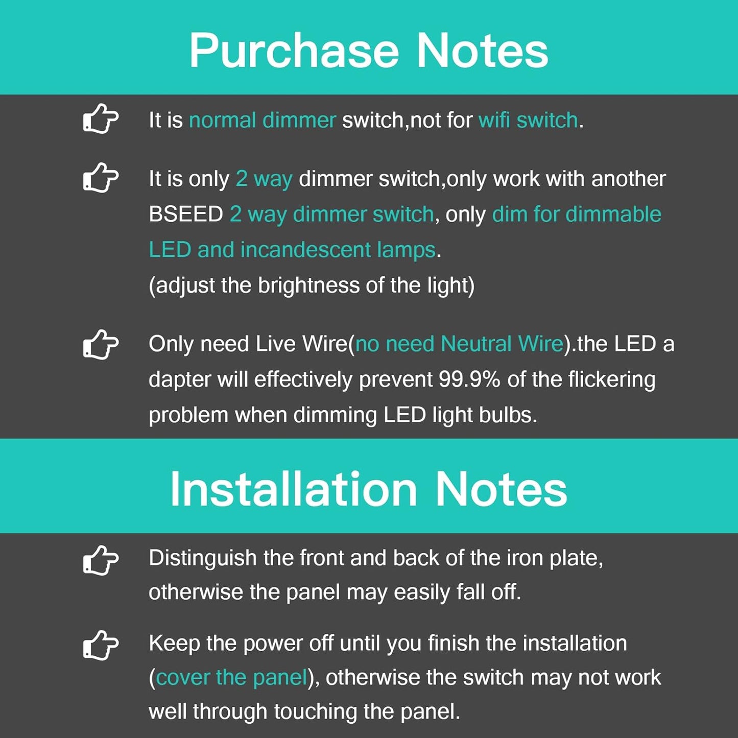 , Interruttore Dimmer a LED, Interruttore Touch, 1 Via, 2 Vie, Vetro Touch, Interruttore Bianco Touchscreen, Funziona Con Lampadine a LED Dimmer