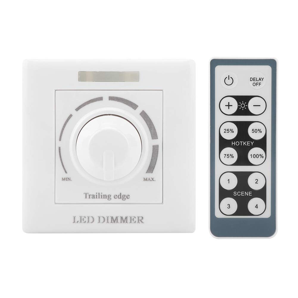 Interruttore Dimmer, Luce LED Luminosità Regolabile Interruttore Parete Con Telecomando IR 200W Interruttore Intelligente Dimmer 220V per Illuminazione Domestica