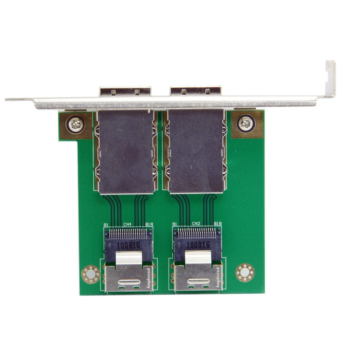 Dual Port Mini SAS SFF-8088 a SAS 36Pin SFF-8087 Adattatore PCBA Femmina Con Staffa PCI