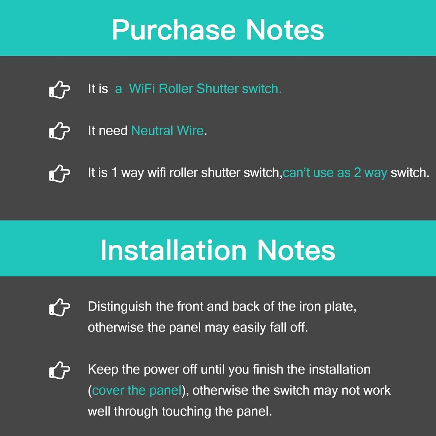 Interruttore Intelligente Wi-Fi per Tapparelle, Telecomando E Funzione Timer Con Smart Life/Tuya APP, Funziona Con Alexa Echo E Google Home, Interruttore per Tapparelle Wifi Con Pannello Touch