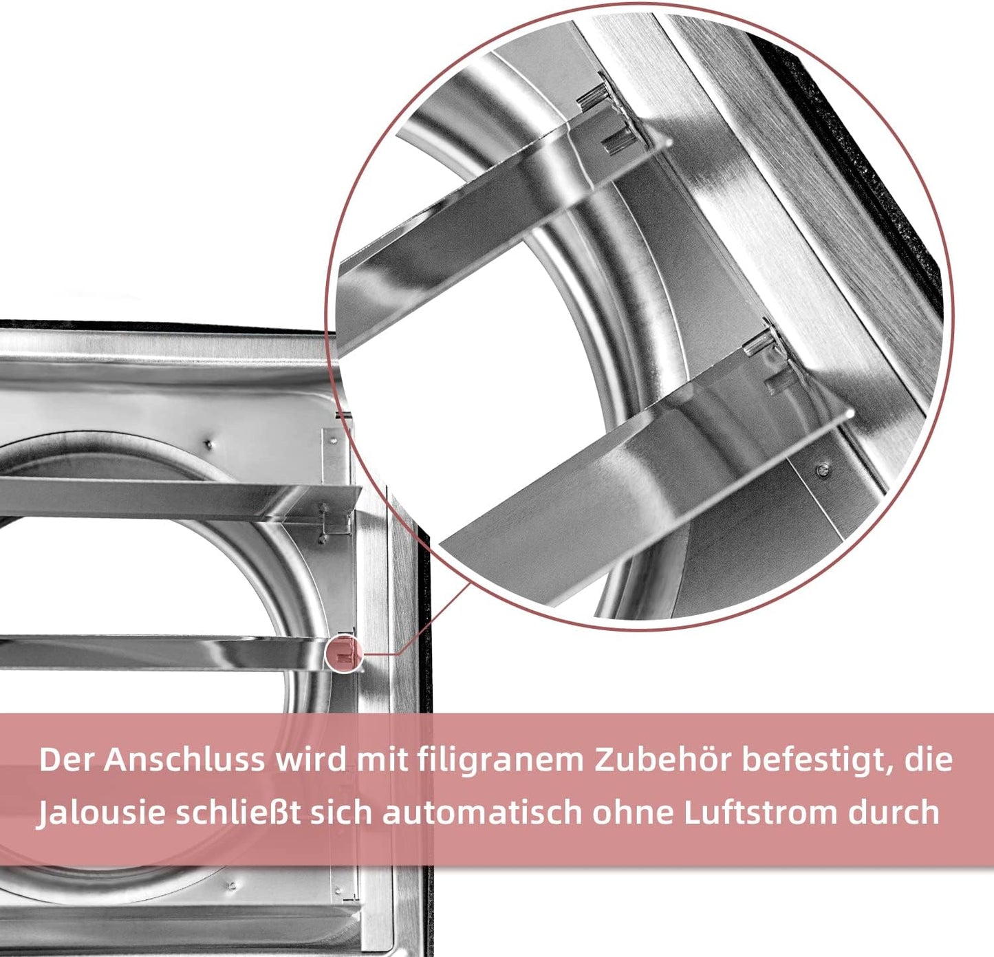 Griglia di protezione dalle intemperie in acciaio inox griglia di ventilazione lamelle mobili 100 mm 125 mm 150 mm