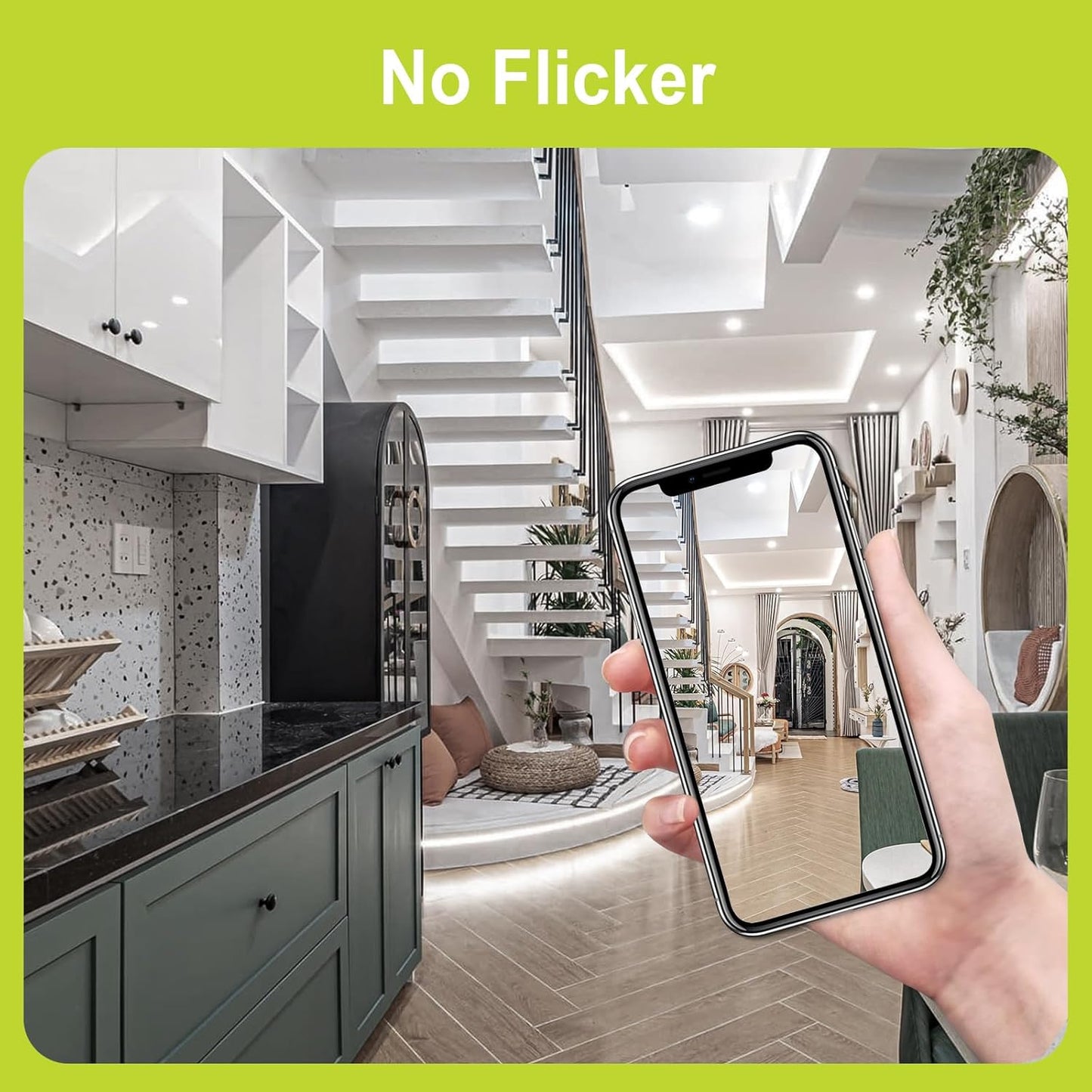 LED 230V Flat Dimmable 5.8W 790LM Faretto Da Incasso a Soffitto, Bianco Caldo 3000K Bianco Neutro 4000K Bianco Freddo 6500K Faretto Da Incasso per Cucina Soggiorno, 12 Pezzi