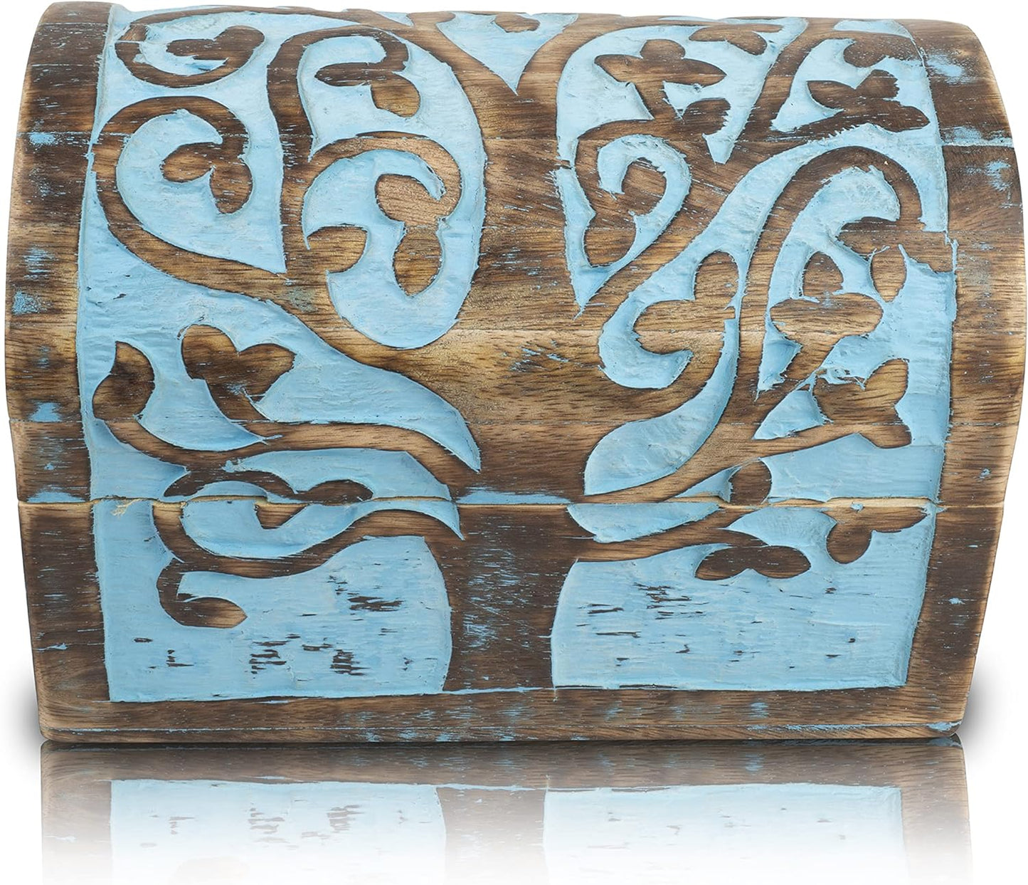 Compleanno Fatto a Mano Decorativo Portagioie in Legno Con Albero Della Vita Intagliato Gioielli Organizer Scatola Dei Ricordi Scrigni Del Tesoro Porta Orologi Scatola Di Serratura Scatola 22 X 15 Cm