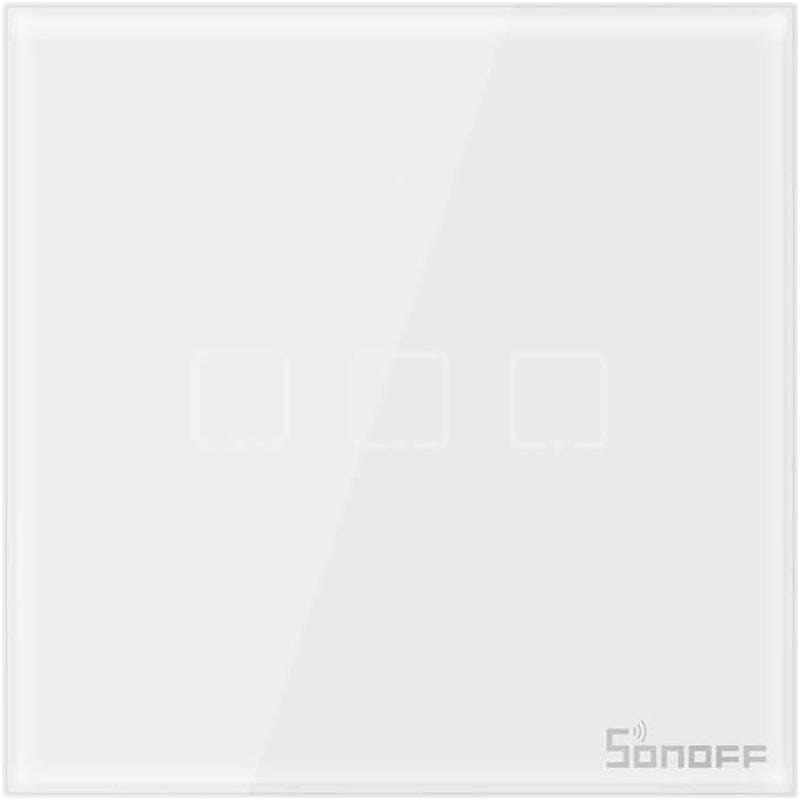 Interruttore Intelligente, Touch T0 3Gang Luce Controllo Wireless Wifi Da Muro, Interruttore a 1 Canali per Soluzioni Di Automazione Della Casa Intelligente, Funziona Con Alexa (EU Type,1-Way)