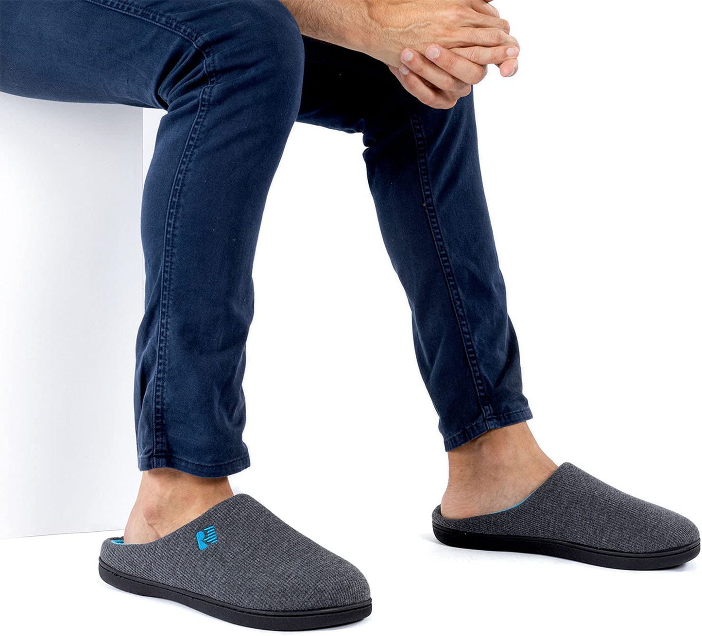 Bicolore Pantofola Da Uomo in Memory Foam
