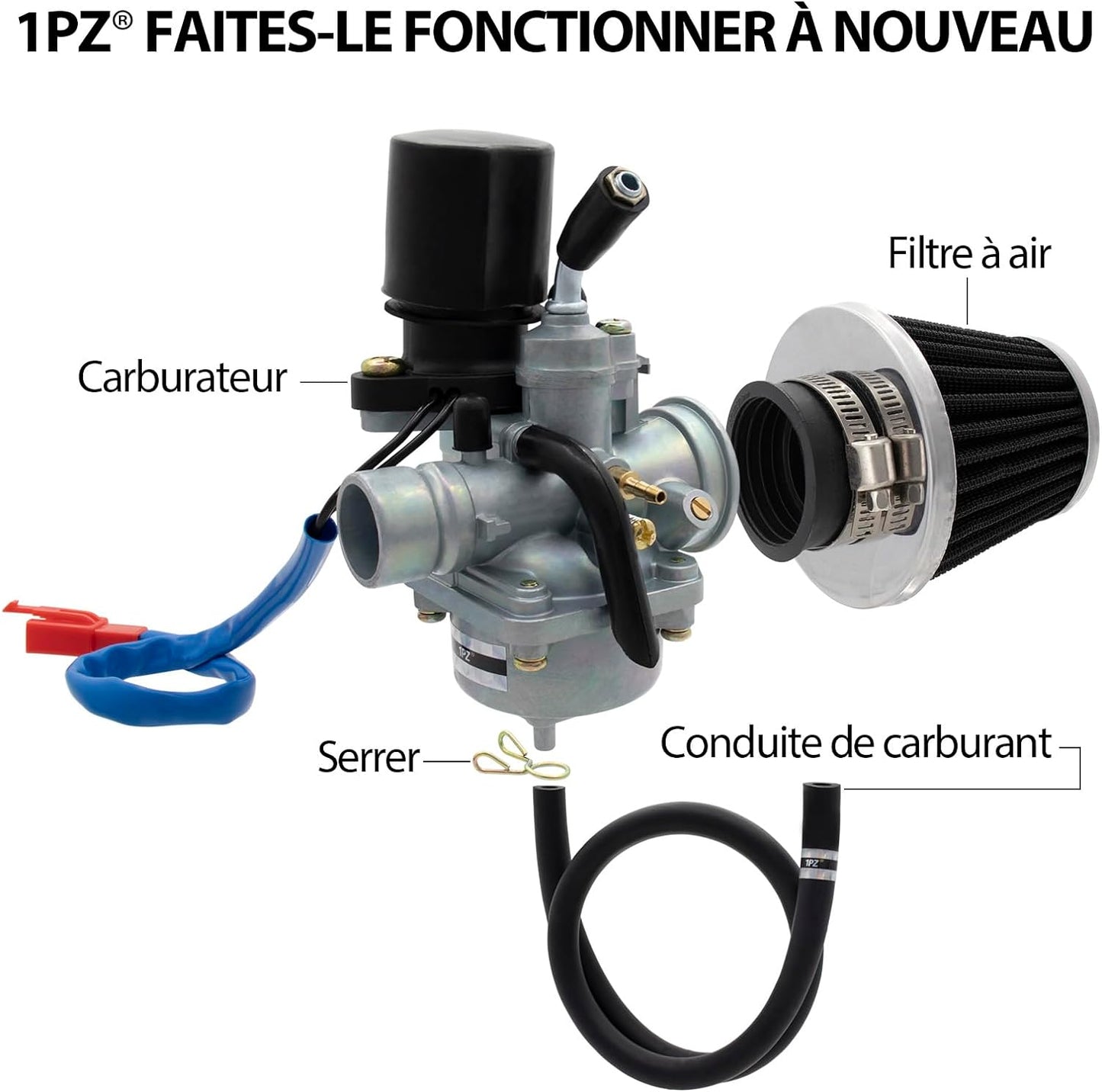 F6C-C19 Carburatore 19Mm 2 Tempi Sostituzione per Yamaha Jog50 Jog90 2 Tempi Dinli 50Cc 70Cc 90Cc 100Cc ATV Quad Carb Dino Jp Beast Helix DL603