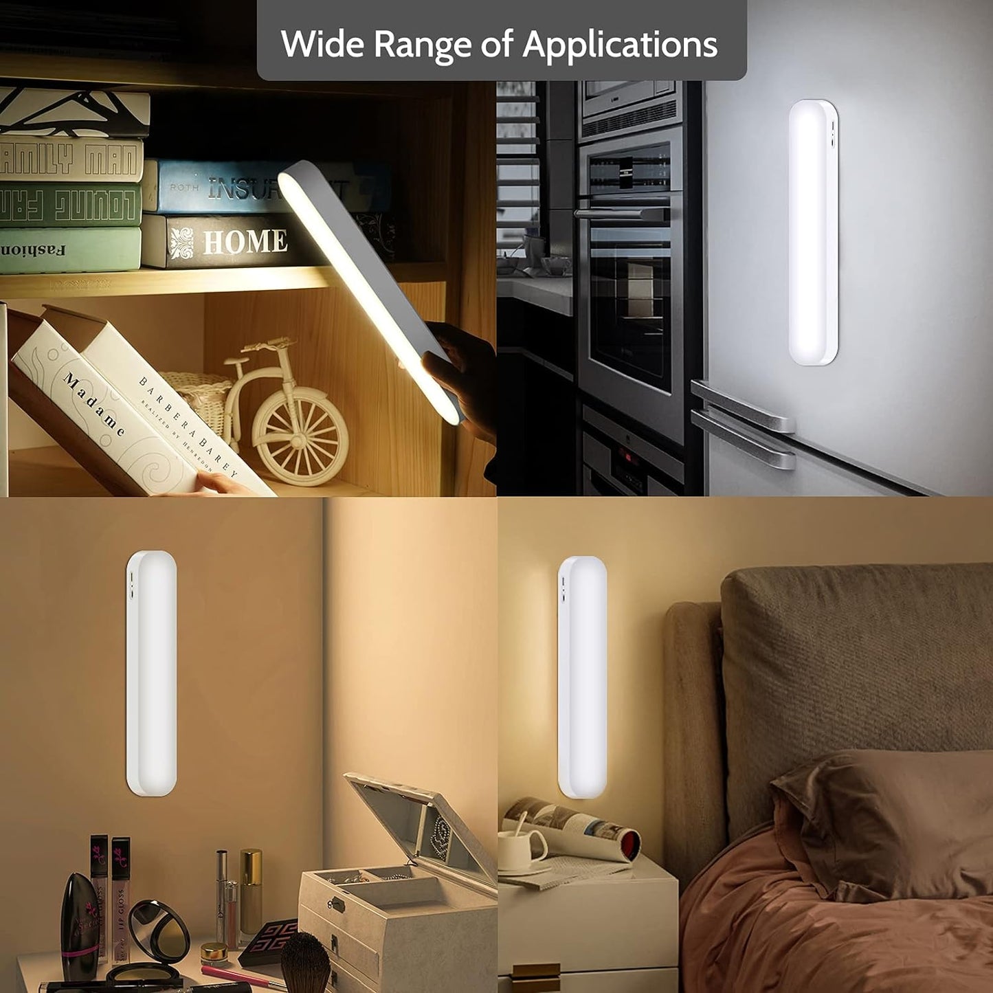Illuminazione Su LED Dell'Armadio, Luce Notturna Dell'Armadio, Lampada Notturna USB Con 3 Livelli Di Luminosità per Camera E Cucine