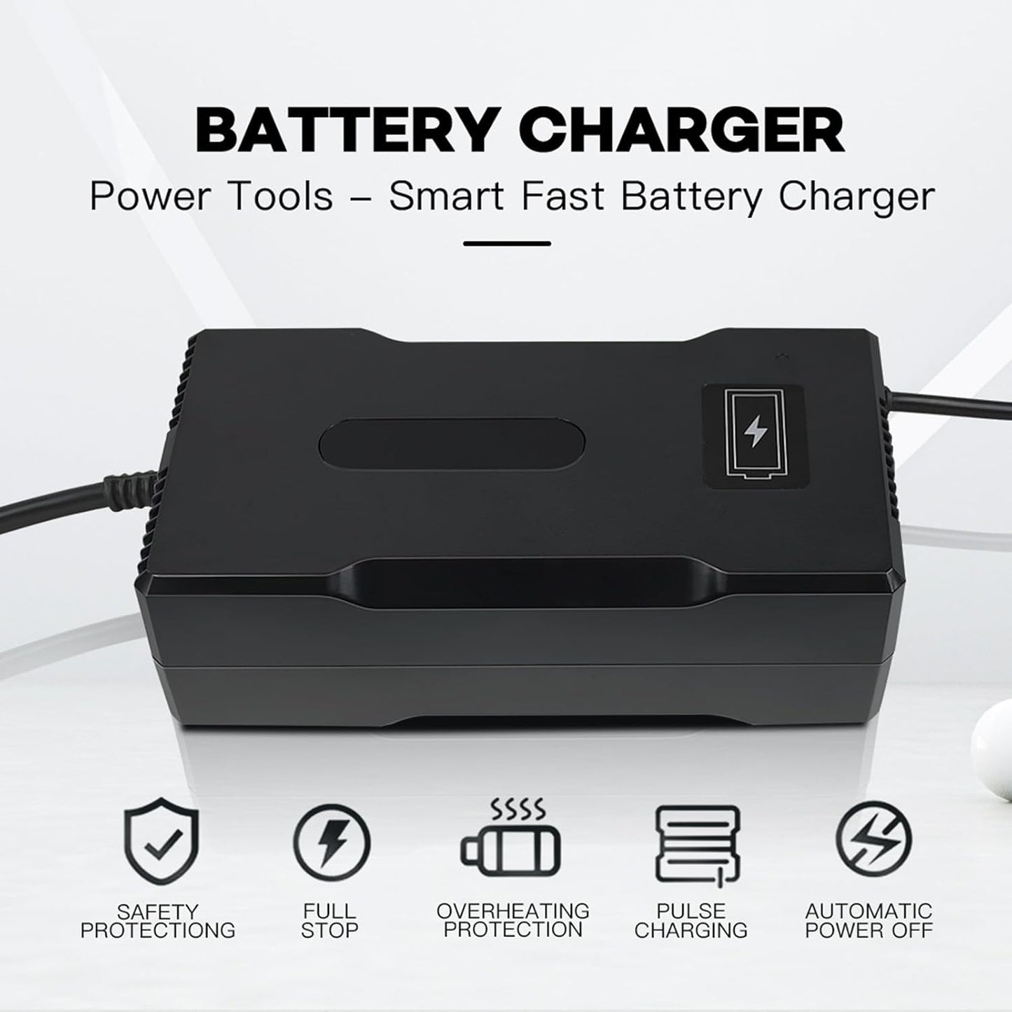 Caricabatteria 54.6V 4A, Batteria 48V 13S Litio Alimentazione Caricabatterie per Monopattino Elettrico, E-Bike, Hoverboard, Scooter, Velo Elettrico Con DC 5.5*2.1Mm Connettore