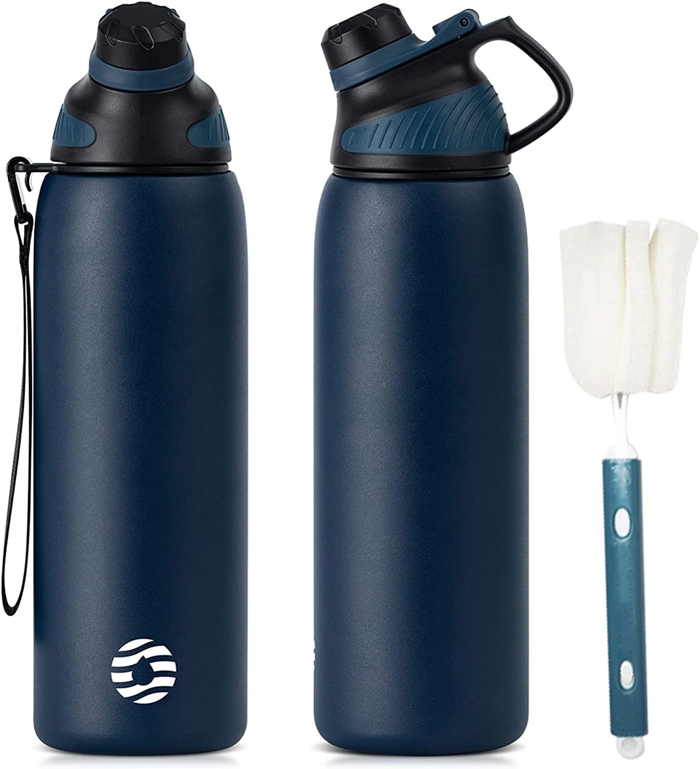Borraccia Termica Con Tappo Magnetico 1L, 800Ml, 600Ml, 400Ml Bottiglia Termica per Bambini - Senza Bpa/Senza Perdite Borracce Acciaio Inox per Scuola, Sport, Palestra, Ciclismo