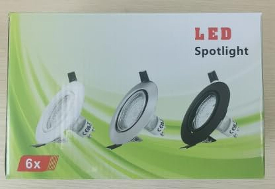 Faretti LED Da Incasso per Cartongesso,5 W Equivalenti a 60 W,Luce Bianco Caldo 2700K 600LM Orientabili 120 Gradi AC 220-240V (Set Da 6 2700K Rotonde Bianche)