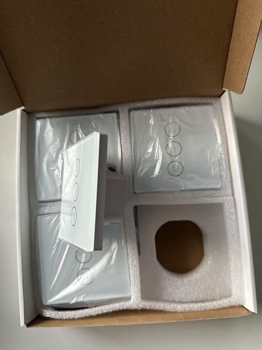 Interruttore per Tapparelle a Incasso, Compatibile Con Alexa Echo E Google Home, Pannello Touch, Interruttore per Tapparelle Wlan Smart Life, Cavo Zero Richiesto (1 Pezzo)