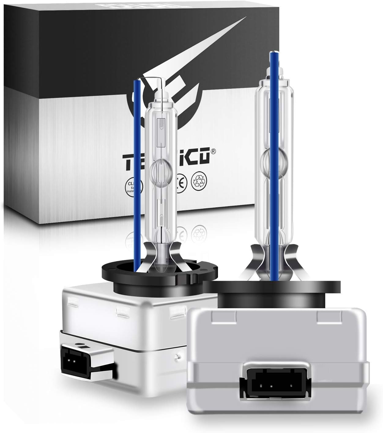 D1S 35W Lampadina per Fari Allo Xeno 8000K 12V Blu Freddo +300% Alta Luminosità Kit Di Conversione Lampadina Bi HID, 2 Lampadine