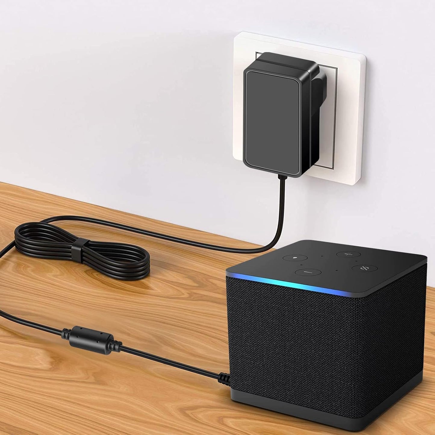 Adattatore Di Alimentazione Echo 15W Caricabatterie per Echo Dot (3Rd Gen), Echo Dot Con Orologio, Echo Show 5, Echo Spot, Fire TV Cube.