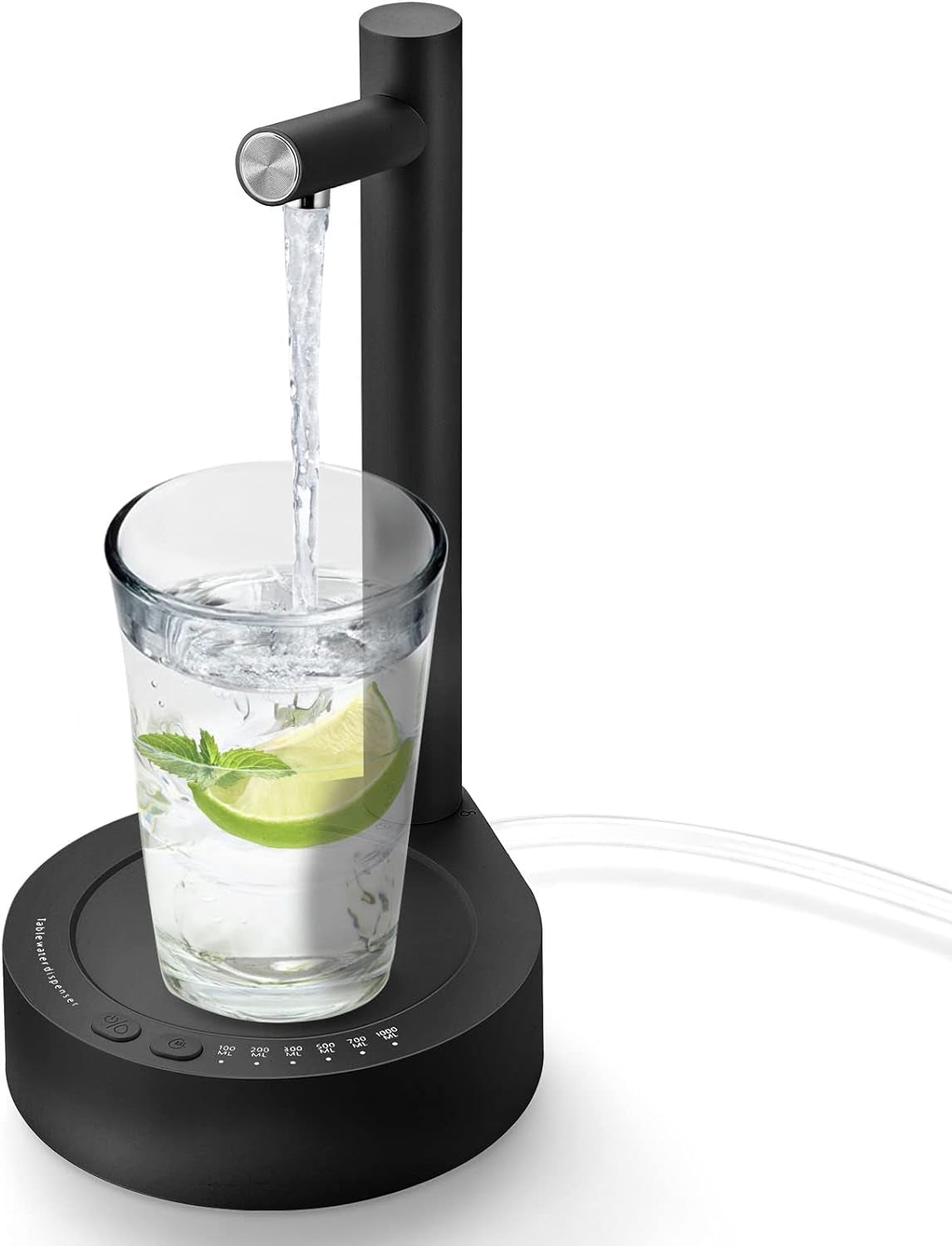 Dispenser Di Acqua Intelligente Automatico Universale, Pompa per Acqua Potabile Elettrica Portatile, Dispenser Automatico Di Acqua Potabile Ricaricabile USB, for Casa, Ufficio, Esterno (Nero)