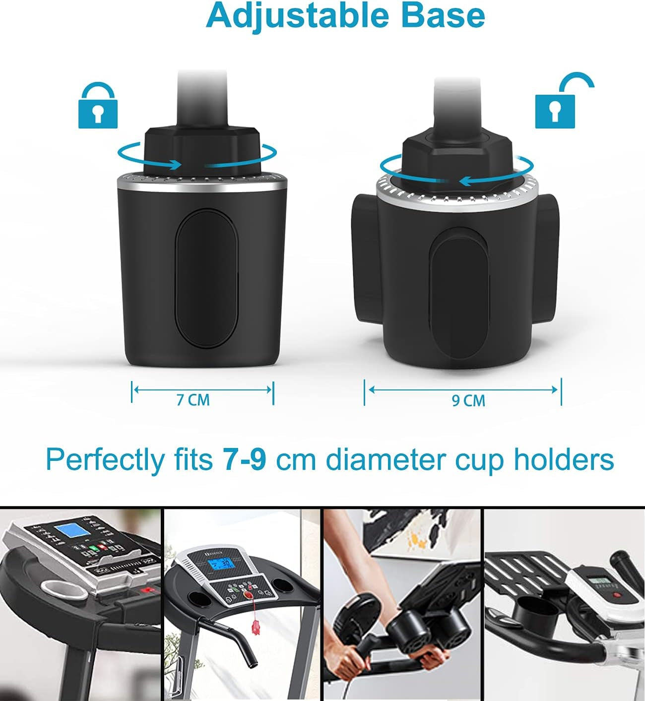 Collo Oca Supporto Tablet Auto Portabicchieri, Universale Porta Tablet Tazza Da Camion, Tapis Roulant, Bici Spinning, per Ipad Pro 12.9 Air Mini, Galaxy Tabs, Iphone 4-13" Cellulare E Tablet