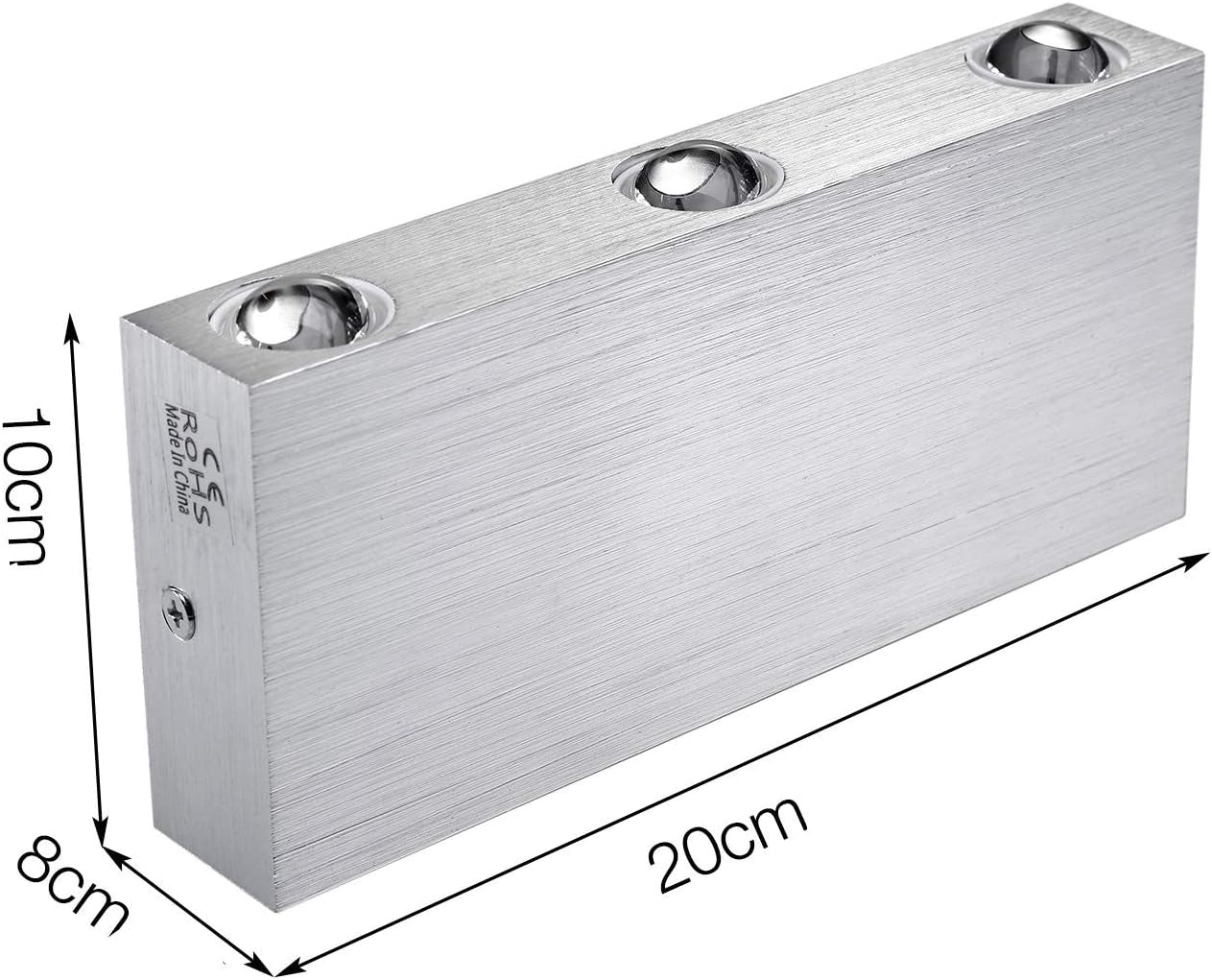 Glighone 18W Applique Da Parete Interni Lampada Da Parete LED Luce Moderna in Alluminio Applique per Soggiorno Camera Da Letto Negozi, Ristoranti Bianco Caldo (Bianco Caldo-18Cm)