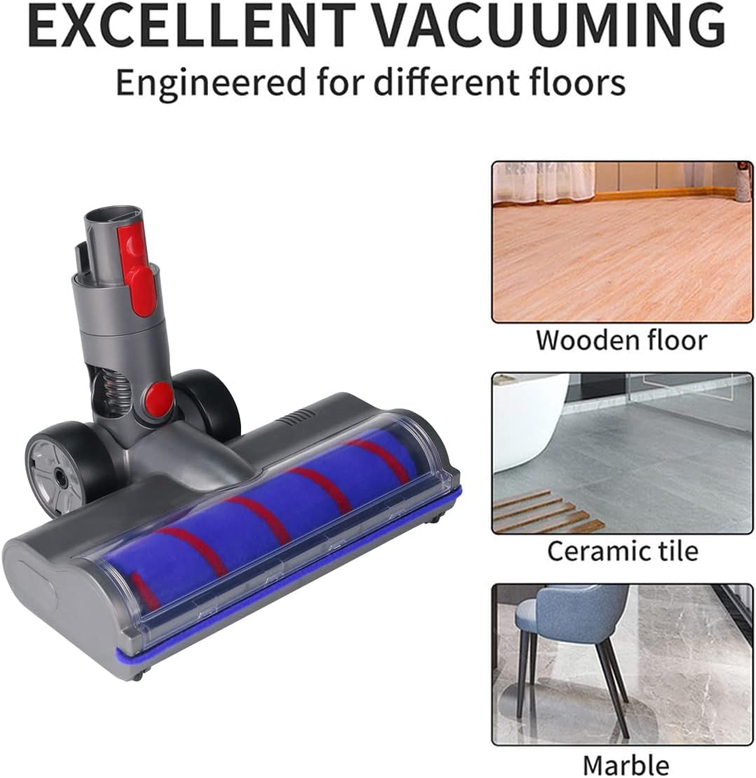 Spazzola Morbida per Aspirapolvere Dyson V7 V8 V10 V11 V15,Accessori Spazzola Di Ricambio E Con 4 Luci per Pavimenti in Legno Duro