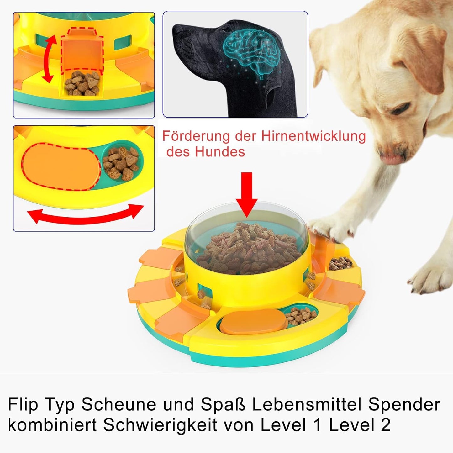 Giocattolo Interattivo per Cani, Intelligent Dog Toys, Dog Feeding Bowls, Educational Feeders, Slow Feeding Bowls for Dogs
