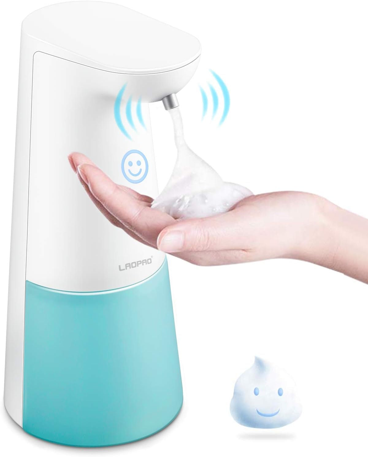 Dispenser Sapone Automatico, Dispenser Sapone 250Ml Con Sensore a Infrarossi Senza Contatto E Base Impermeabile per Bagno E Cucina