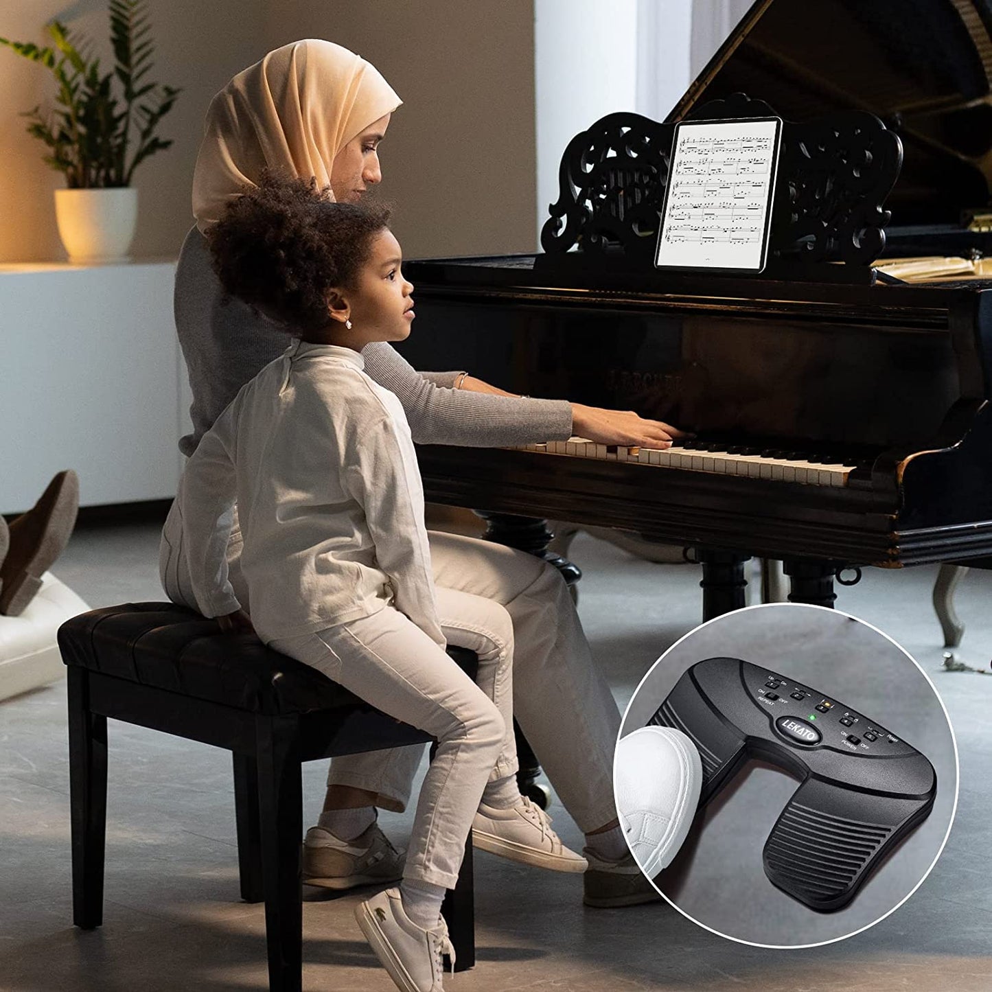 Bluetooth Page Turning Pedale Silenzioso Partizioni Pagina Turner Pedale per Tablet E Telefono