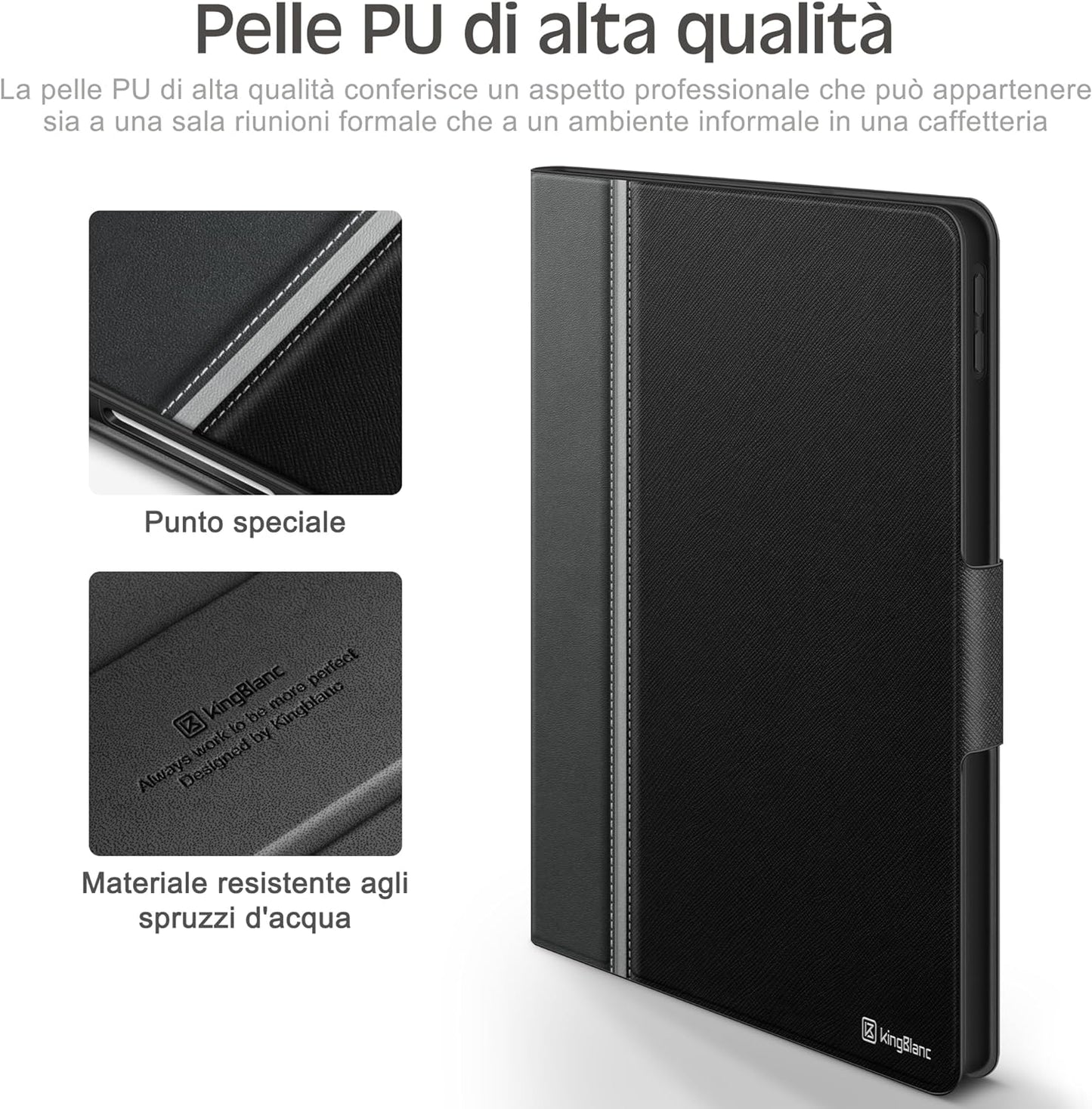 Custodia per Ipad Air 3 10.5" 2019 / Ipad Pro 10.5" 2017 Modello Con Portapenne, Funzione Auto Sleep/Wake & Supporto, in Pelle Vegana, Smart Cover Case per Ipad Da 10.5"