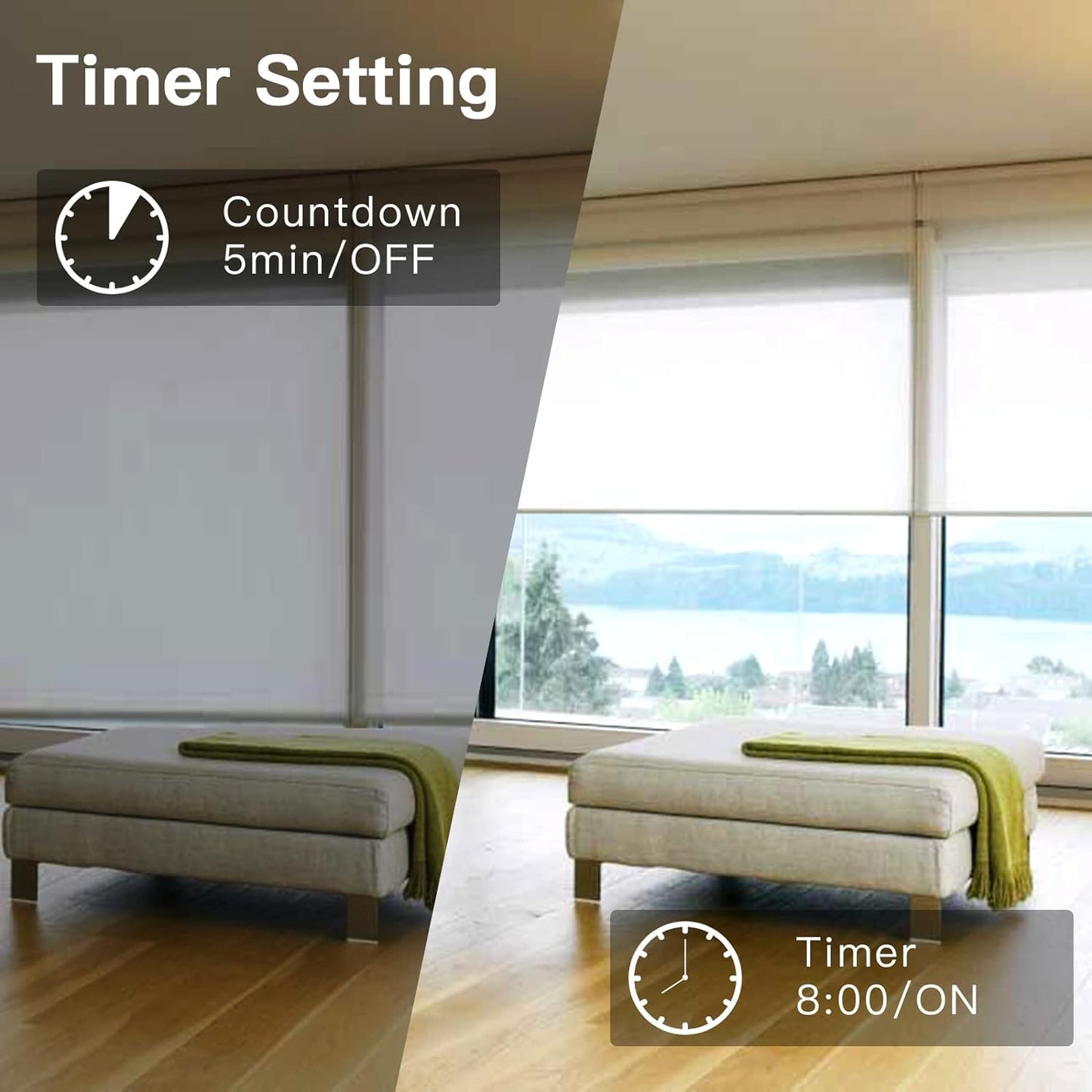 Interruttore Intelligente Wi-Fi per Tapparelle, Telecomando E Funzione Timer Con Smart Life/Tuya APP, Funziona Con Alexa Echo E Google Home, Interruttore per Tapparelle Wifi Con Pannello Touch