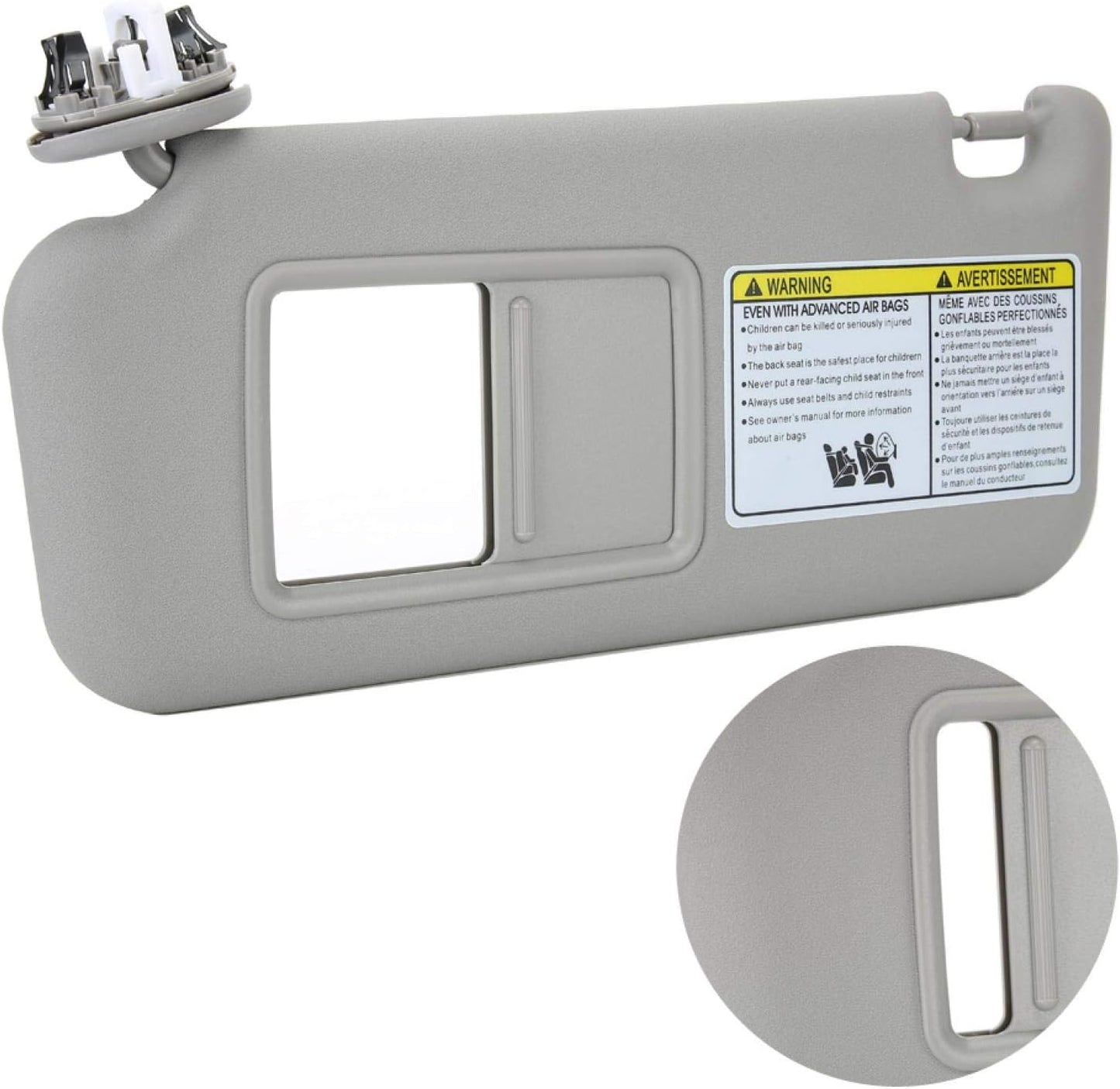 Parasole Sostituzione per Auto, Parasole Lato Guida Sinistro 74320 42501 B2 Ricambi Sostituzione per Camion Sostituzione per Auto Adatti Sostituzione per 2006 2009 Grigio