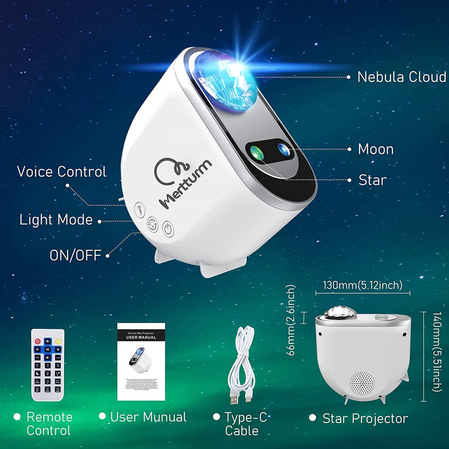 Premium Proiettore Stelle Soffitto, 3 in 1 Proiettore Galassia Bluetooth Musica, Luce Notturna 6 Rumore Bianco, 63 Modalità, Regalo per Bambini, Decorazione