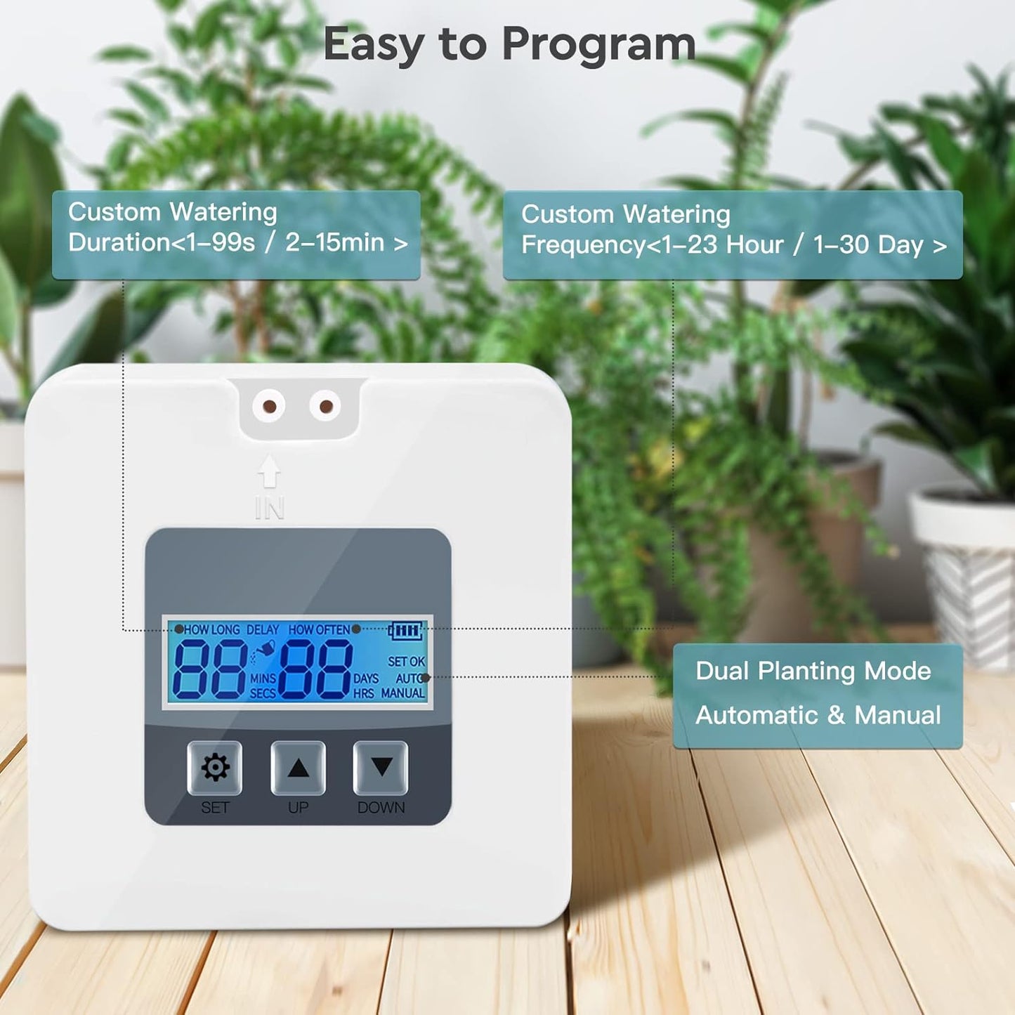 Irrigazione Automatica Vasi, Impianto Di Irrigazione Balcone Terrazzo, Sistema Di Irrigazione Automatica, Usb/Alimentazione a Batteria, Ideale per Le Vacanze