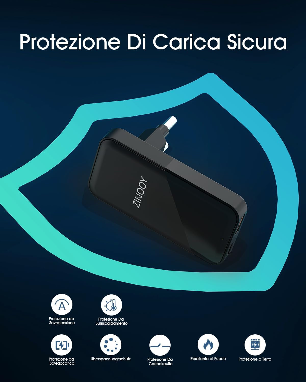 Caricatore USB C, 20W Rapido Caricatore USB Multiplo Piatto, Spina USB C per Iphone 15/15 Pro/15 Pro Max 14 13 12 11 SE E Sumsung Galaxy S24 S23 S22, Huawei, Xiaomi, Ipad